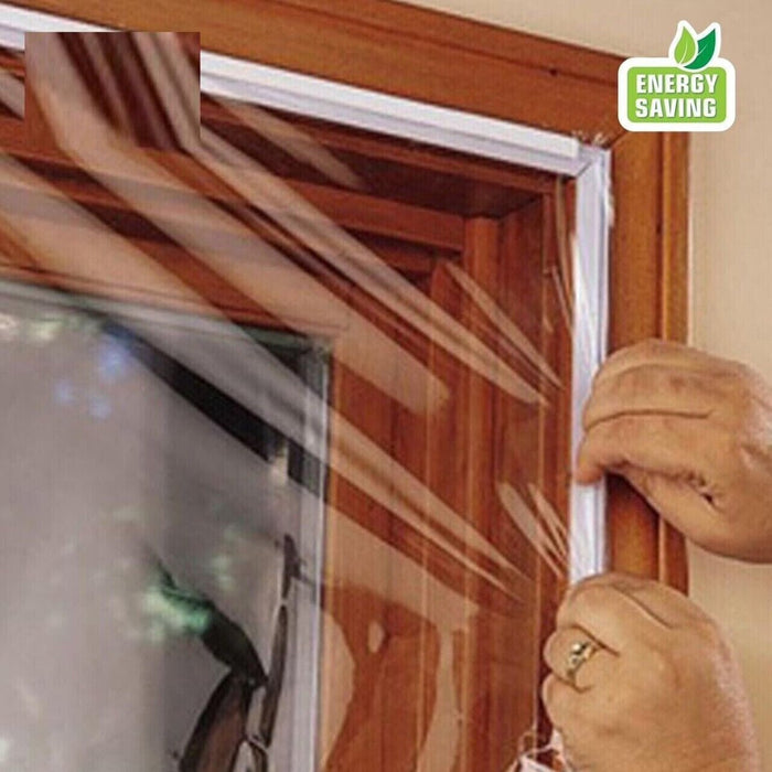 1-5PK Clear Window Insulation Kit Shrink Fit Double Glazing Film Draught Exclude