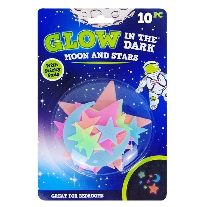 Glow in the dark Maoon and Stars 10pcs