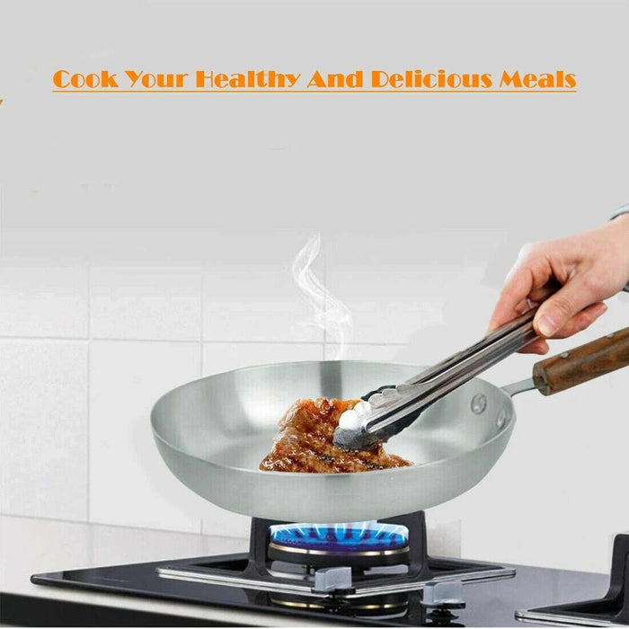 Aluminium Fry Pan With Wooden Handle 24, 26, 28 CM HEAVY DUTY Catering