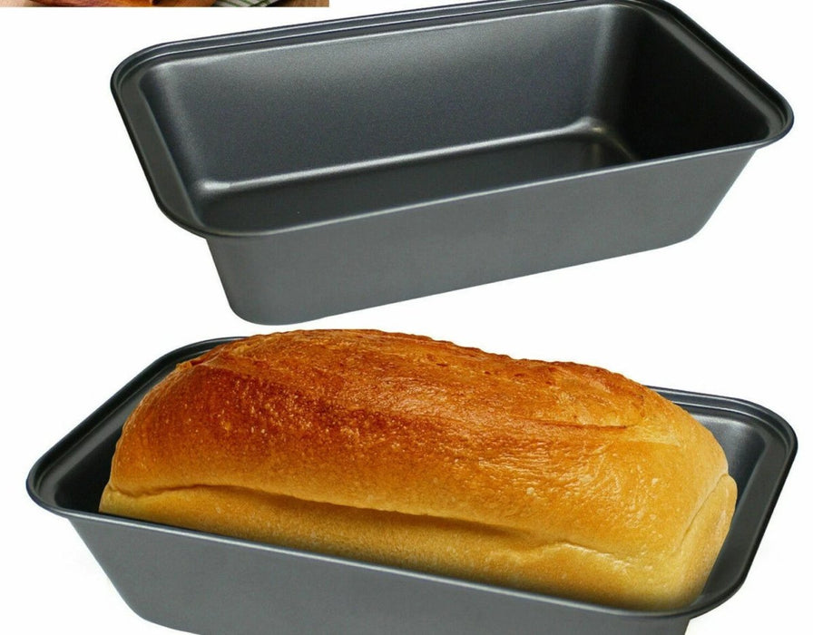 2 x Prima Non Stick Loaf Tin Baking Bread Loaf Cake Oven Tray Tin Steel UK