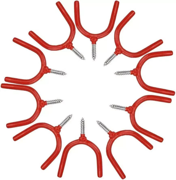 GARAGE HOOKS U Shaped X12 Storage Garden Tools Spade Mop Brush Utility Screw In