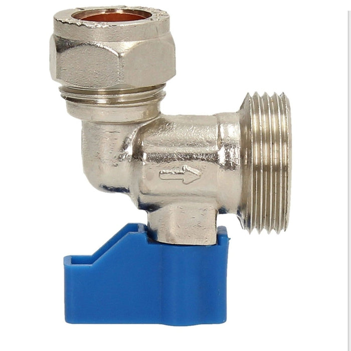 Angled Washing Machine Tap 15mmx3/4" Inch Chrome Plated Plumbing Valve Appliance