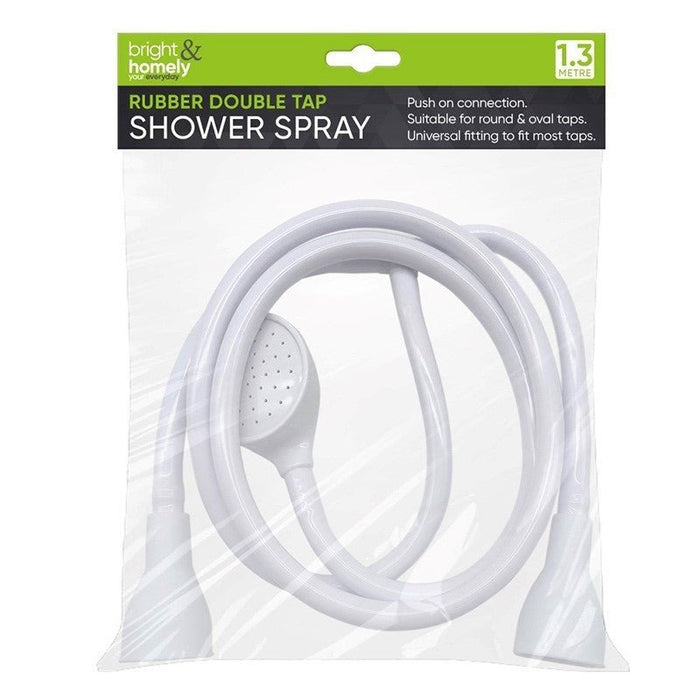 Double Tap Bath Sink Shower Head Hose Spray Pipe Tub Attachment