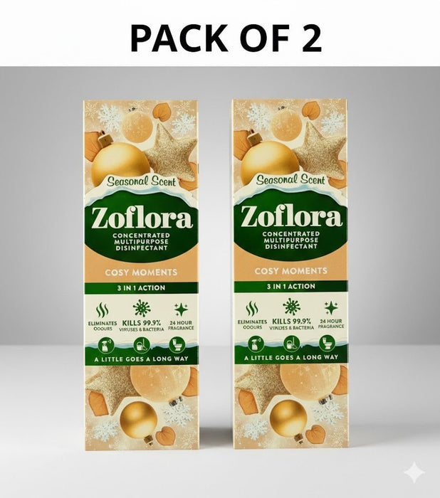 2 x 250ml Zoflora Cosy Moments Concentrated Antibacterial Disinfectant Liquid