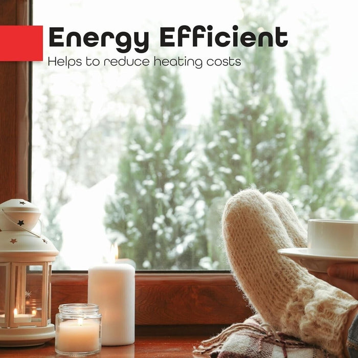 1-5PK Clear Window Insulation Kit Shrink Fit Double Glazing Film Draught Exclude