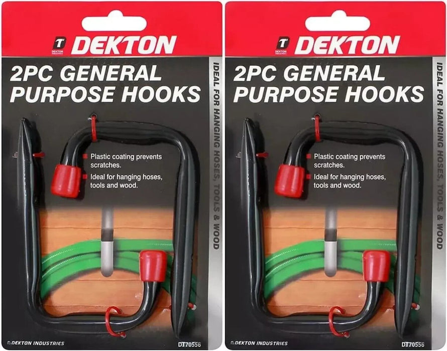 DEKTON 4 x Wall Mounted Storage Hooks, Steps Ladders Hoses Tools Garden Shed