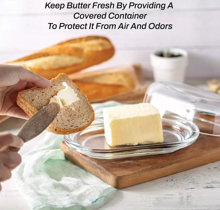 Butter Dish with Lid Storage Kitchen Clear Butter Dish Serving Container UK