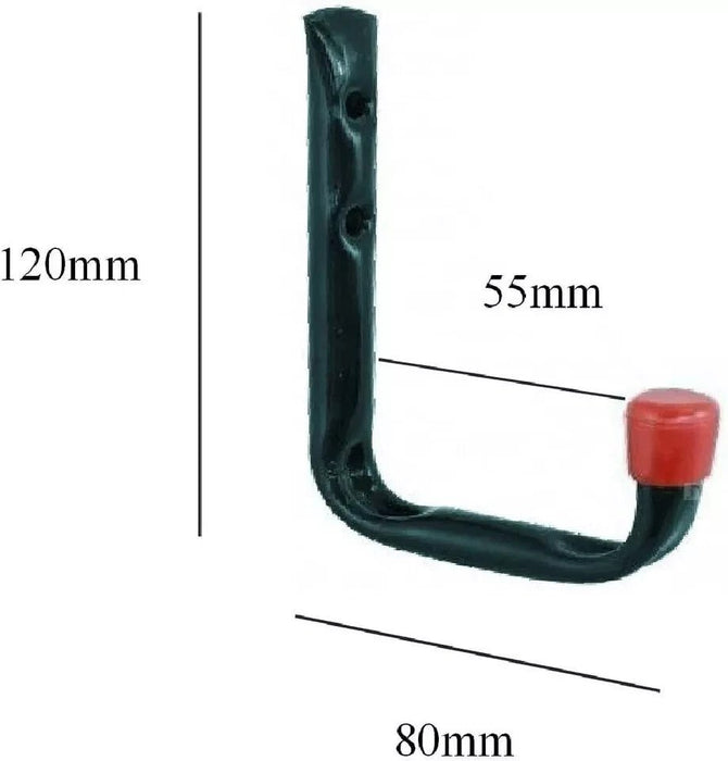 DEKTON 4 x Wall Mounted Storage Hooks, Steps Ladders Hoses Tools Garden Shed