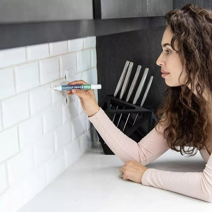White Grout Tiling Pen Tile Reviver Repair Kitchen Bathroom Shower Anti Mould