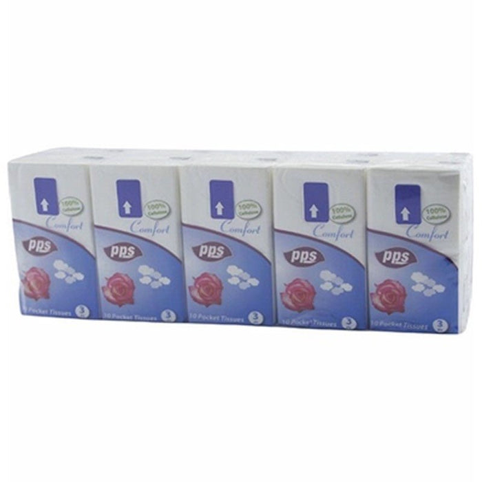 Bulk 400 Pocket Tissues - 40x10 Packs 3-Ply - Soft Strong Handy Size UK