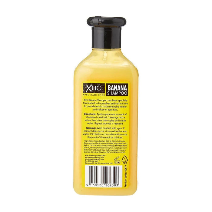 XHC Banana Shampoo XPEL Hair Care for Shiny & Smooth Hair 400ml - Pack of 12