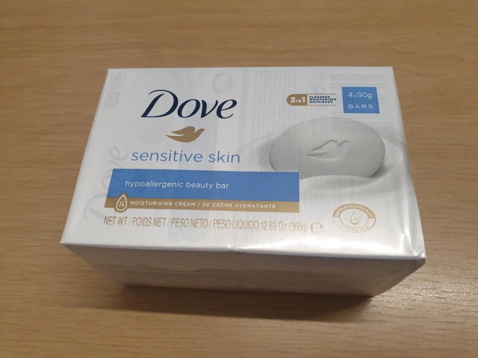 Dove Soap Sensitive Skin = 4 X 90g Bars ONLY £8.98 with FREE POSTAGE