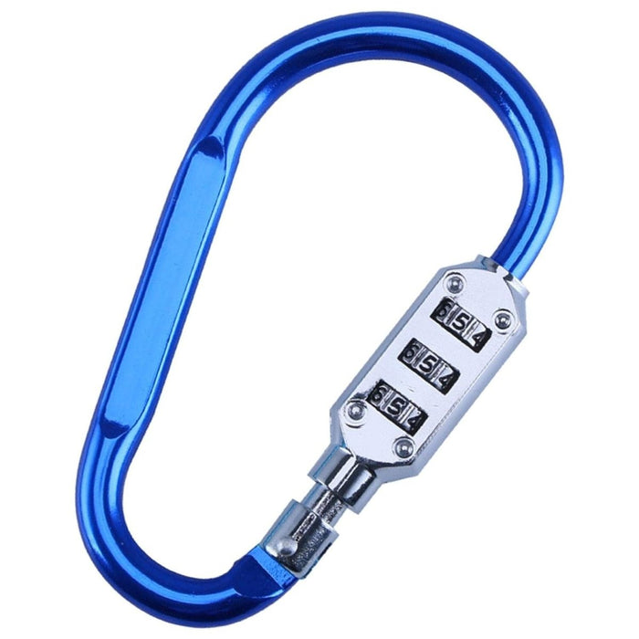 3 Digit Carabiner Security Combination Lock Padlock Luggage Bag Clip Hook D Ring