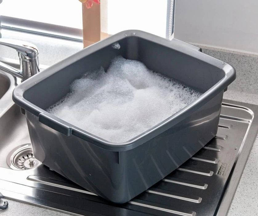 Addis Extra Large Washing Up Bowl 12 Litre Rectangular Belfast Butler - Metallic