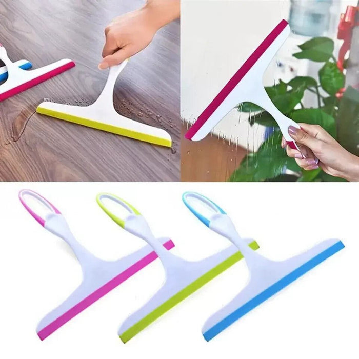 Window Squeegee Glass Wiper Cleaning Blade Shower Screen Mirror Floor Bathroom