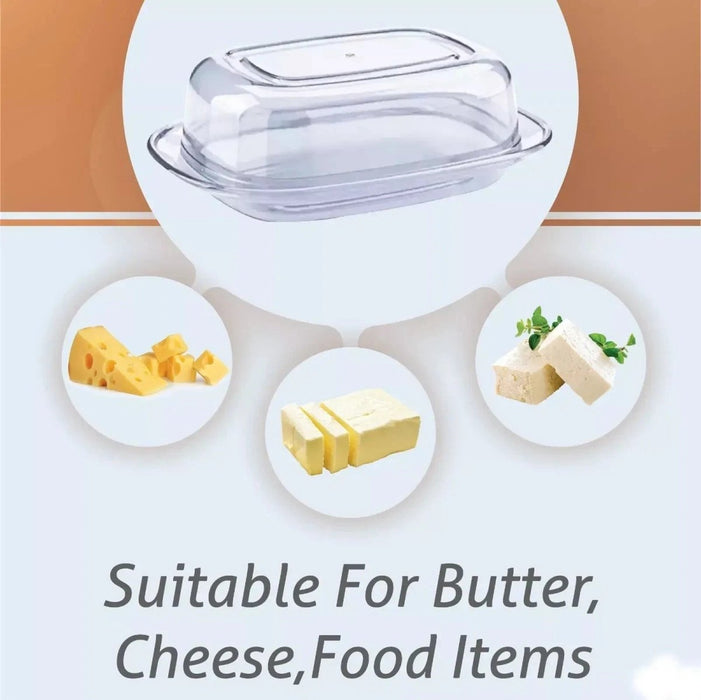 Cheese/Butter Dish With Lid Storage Kitchen Clear Butter Dish Plastic Container