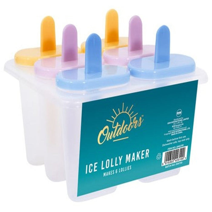 Ice Lolly Maker Reusable 6 Section Popsicle Ice Cream Frozen Yogurt Mould Tray
