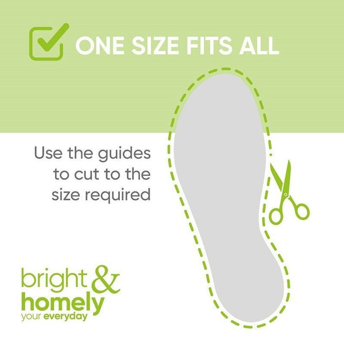 4 Pair Pack of Extra Thick Comfort Ready Cut to Size Shoe Insoles