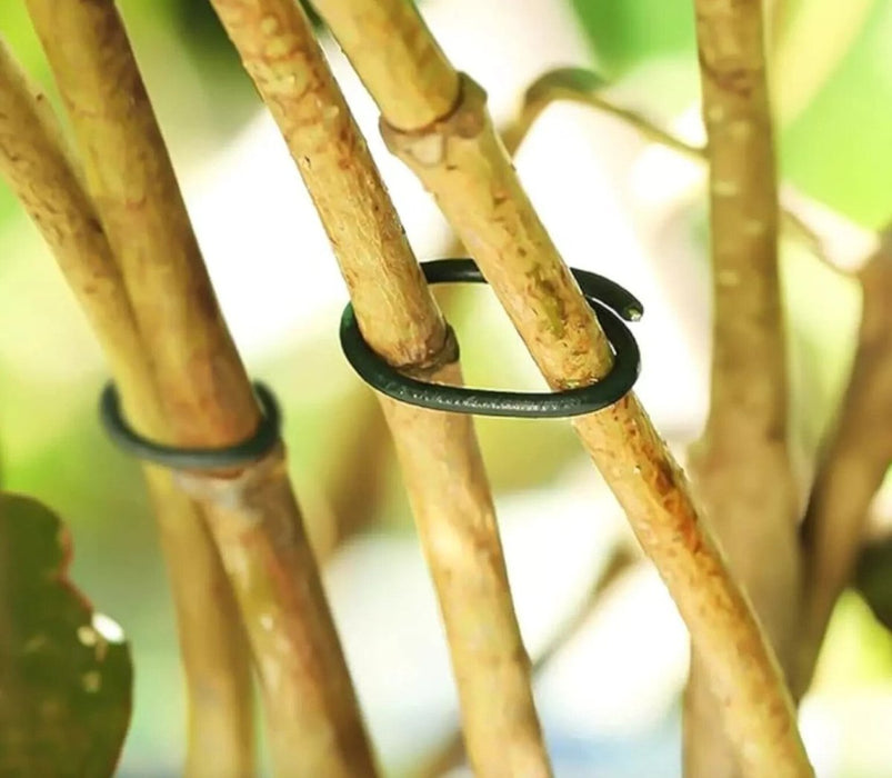 100Pc Garden Plant Rings Wire Plastic Coated Reusable Twisty Garden Outdoor Use