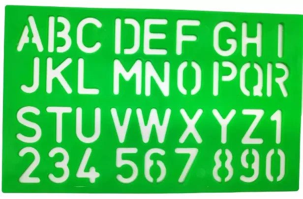 4 Pc Stencil Set Assorted Small & Large size Alphabet Letters and Numbers