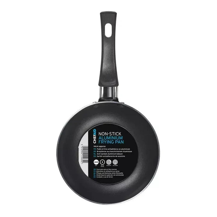 Chef Aid 14cm Aluminium Non-stick Mini Fry Pan with Etched Base & Plastic Handle