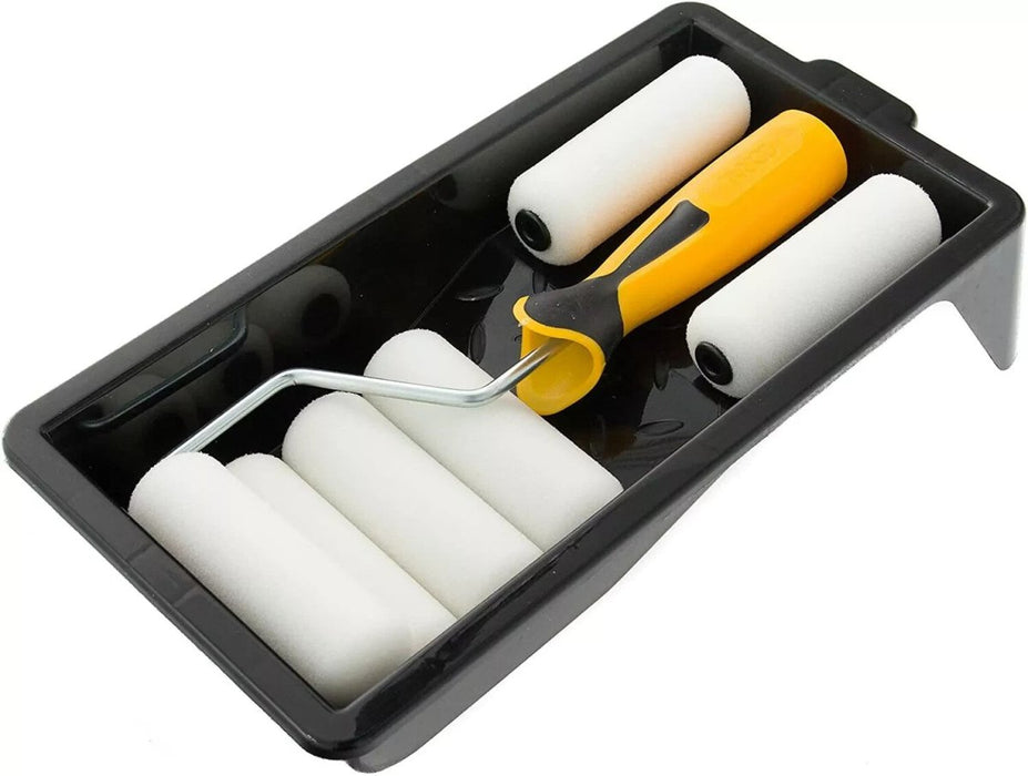 Coral 4'' Paint Mini Roller Kit-High Density Foam Covers For Gloss 8pc Set 43401
