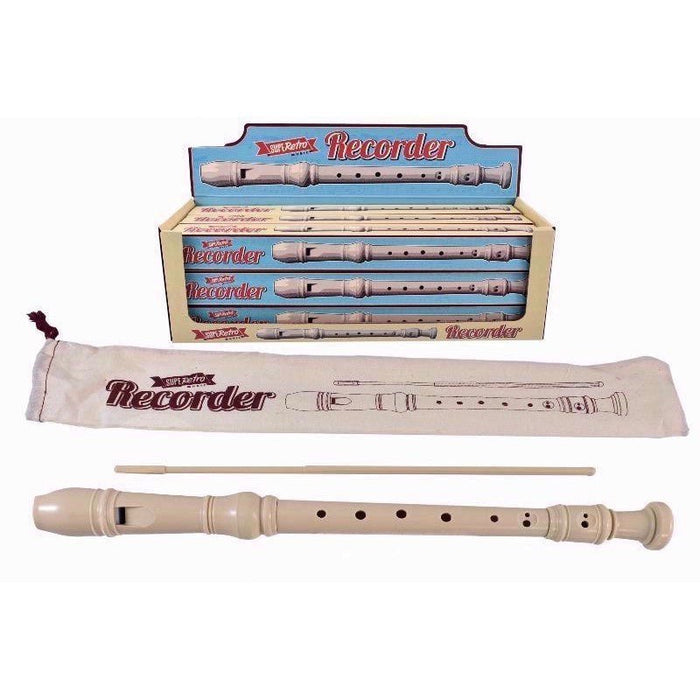 Full Size Music Recorder - Retro Instrument With Cleaning Rod And Storage Bag