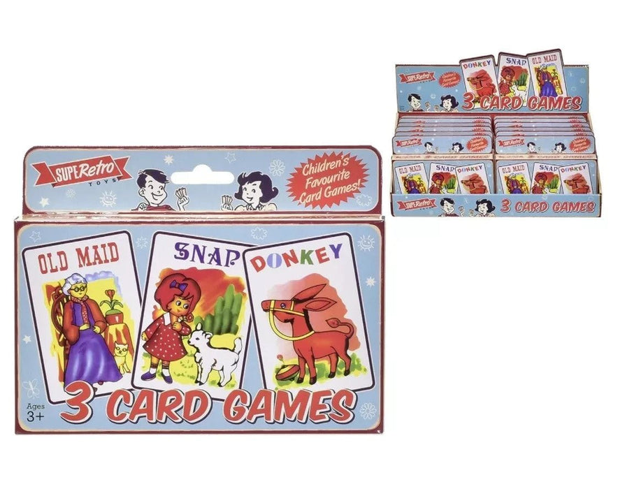 Retro Card Games Playing Cards Old Maid Snap Donkey 3 Card Game For All.