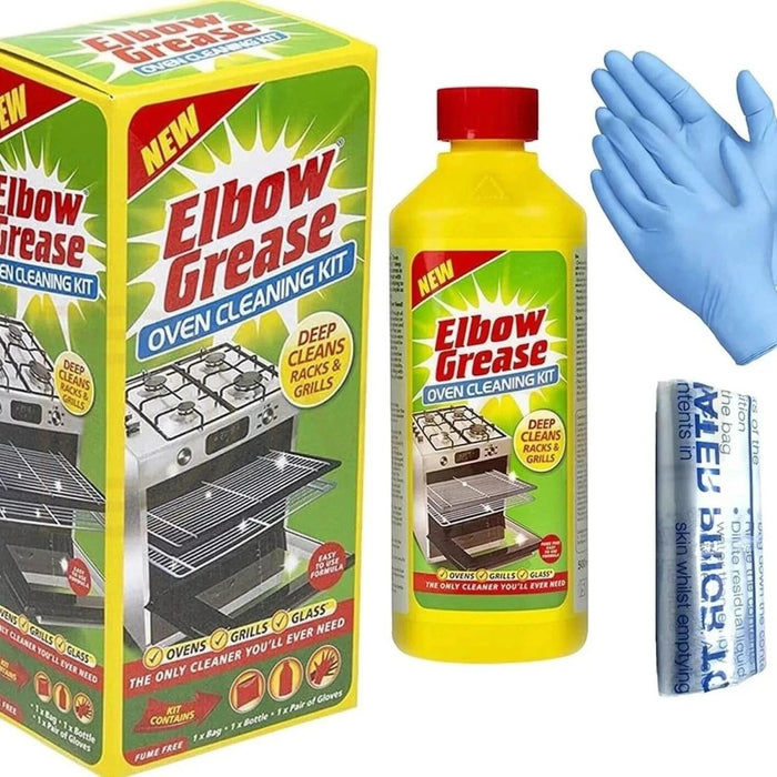 3x Elbow Grease Oven Cooker Cleaner Grill Glass Hob Baking Trays Cleaning Kit