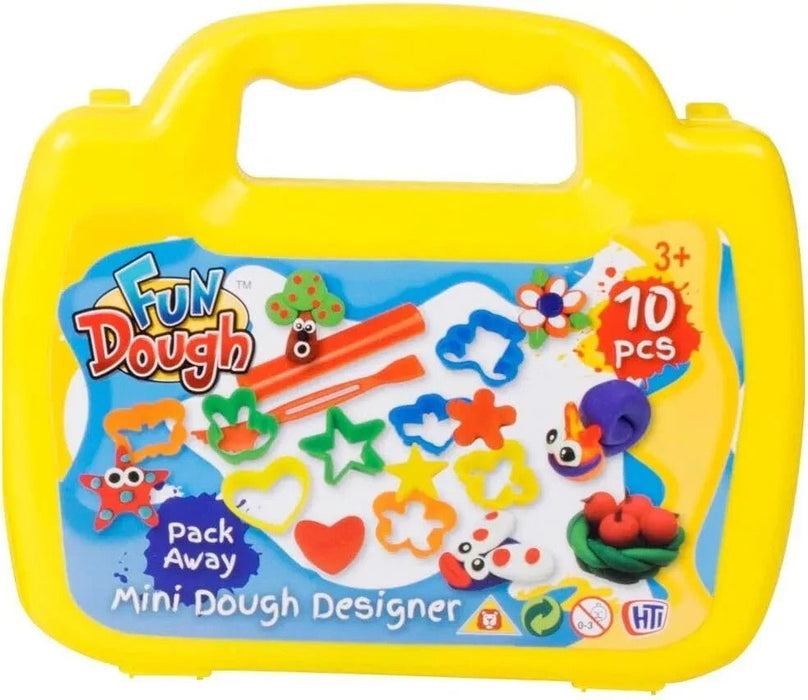Mini Play Dough Designer Set in Carry Case - Craft Model Clay, Party Bag Filler