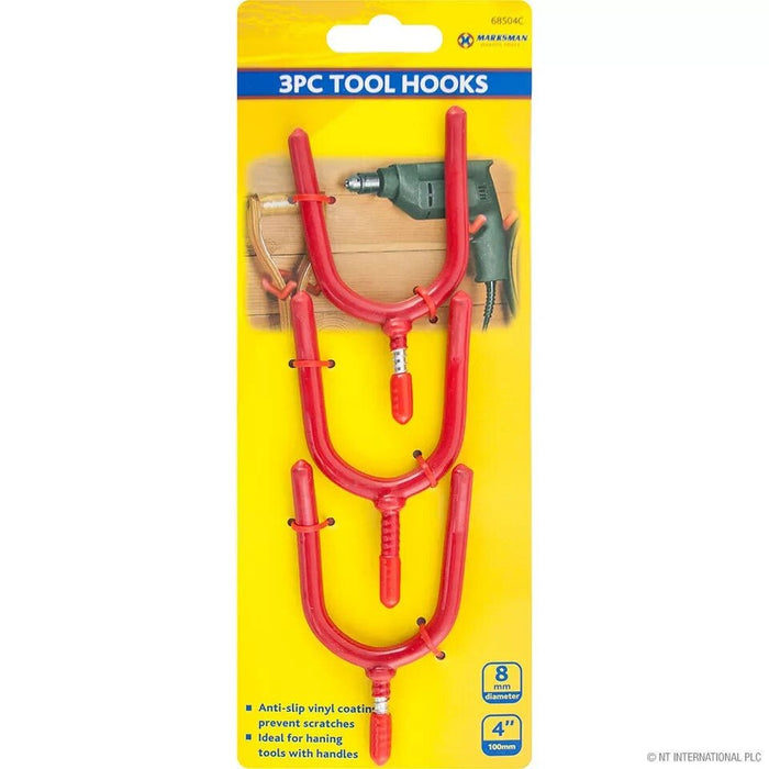 6 x Tool Hook Set Garage Shed Tools Storage Hanging Hooks Holder Indoor Screw