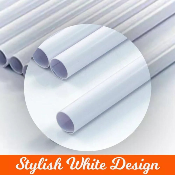 8 White Radiator Pipe Covers Sleeves Shrouds Snap Around Pipes Cover 19.5cm