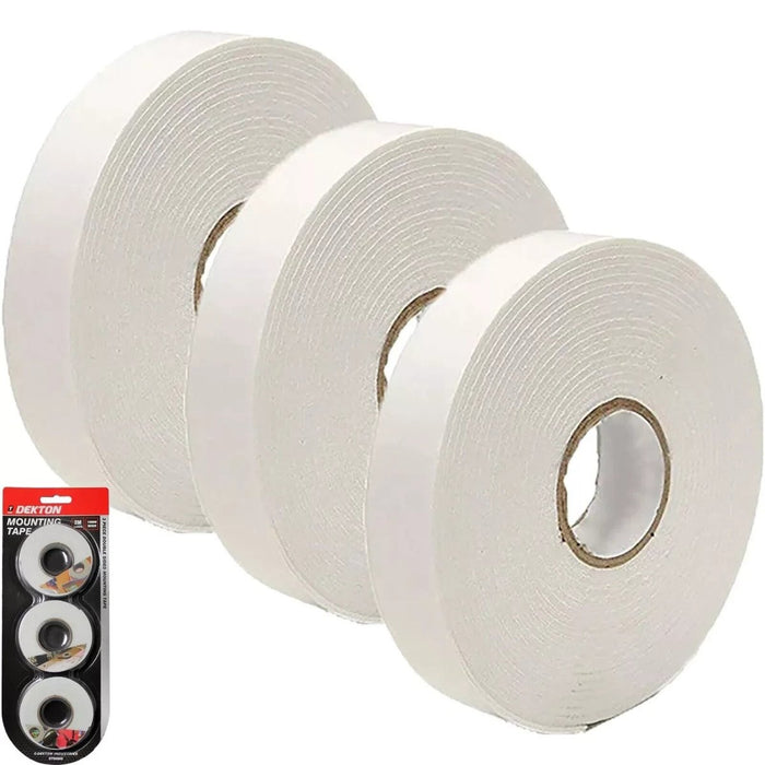 Double Sided Mounting Tape Foam Adhesive Roll Strong 3pc 18mm x 2m UK