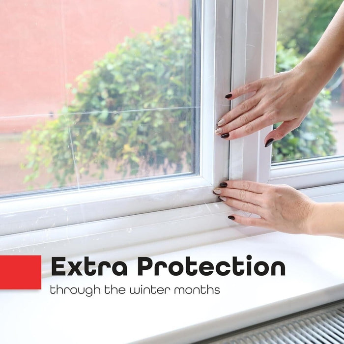 1-5PK Clear Window Insulation Kit Shrink Fit Double Glazing Film Draught Exclude
