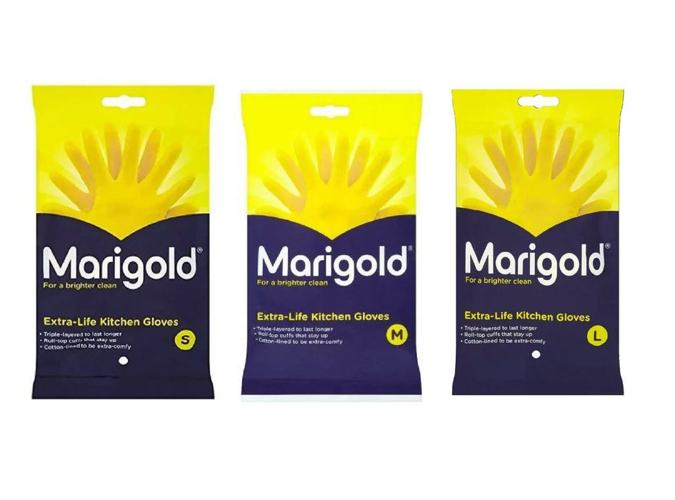 Marigold Extra Life Strong Small Medium Large House Kitchen Gloves Washing Up