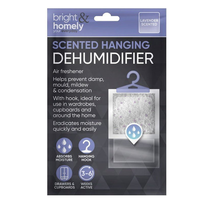 HANGING WARDROBE DEHUMIDIFIER BAGS SCENTED FOR MOISTURE TRAP DAMP CONTROL x3