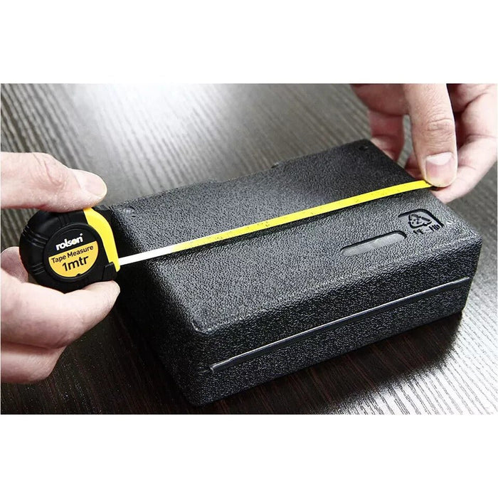 Rolson Tape Measure, 1 m - 2 piece Easy Retractable Mini Key chain New