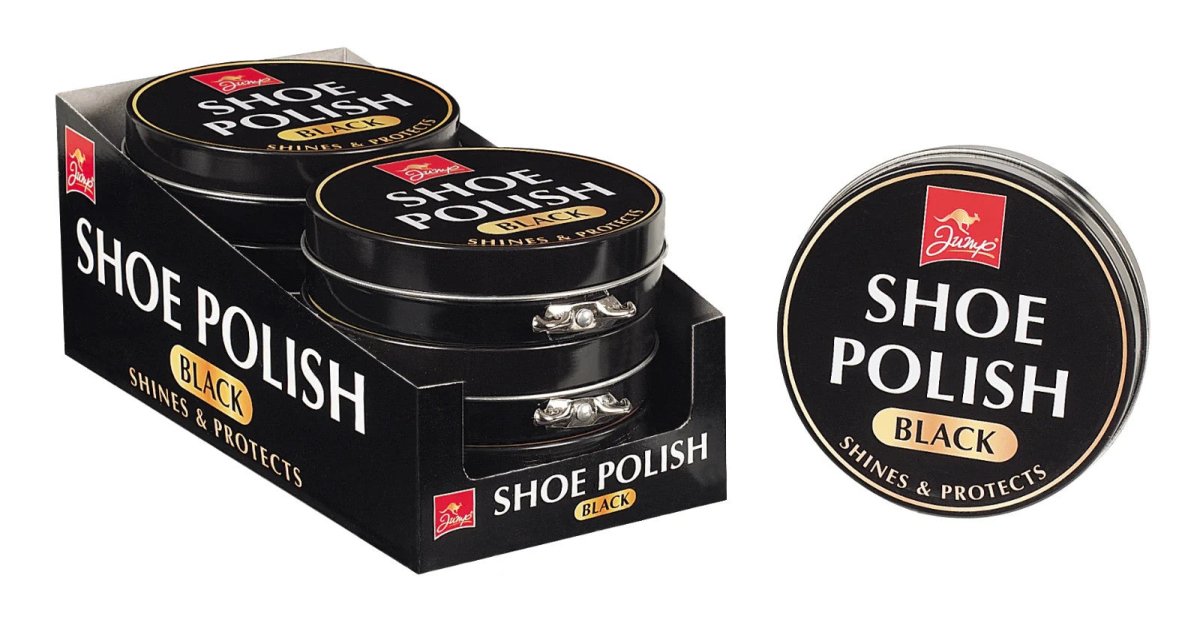 Jump Shoe Boot Polish Tin 80G Black Polish Shine Protect leather Footwear
