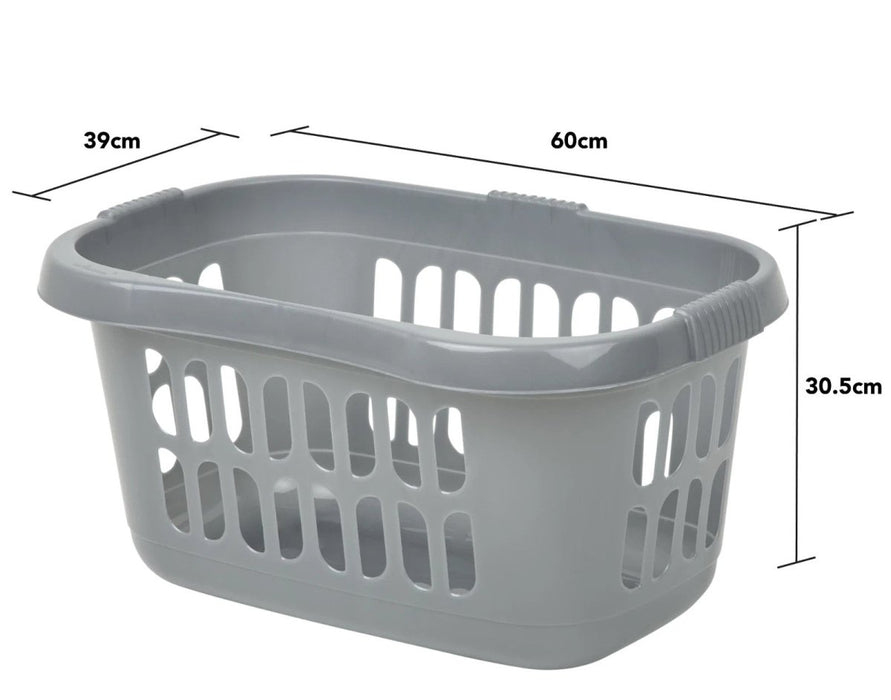 60L Hipster Laundry Basket Washing Clothes Carrier Storage Hamper Bin Tidy - UK