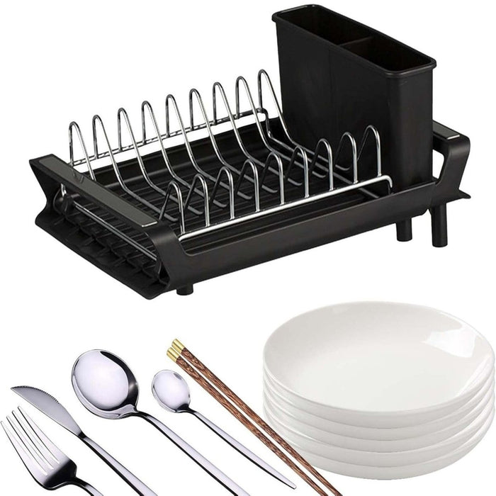 Expandable Dish Rack Drying Drainer Cutlery Holder Kitchen Sink Tray Plate Drip