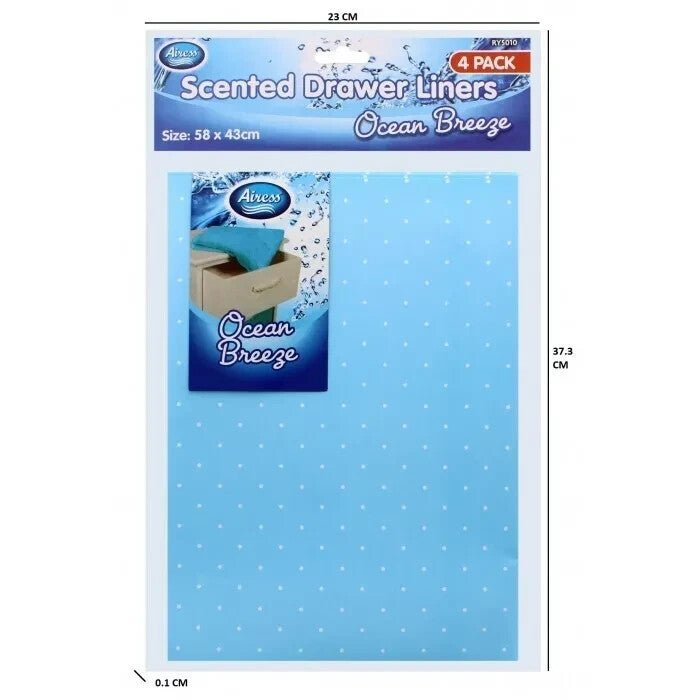 16 PACK Scented Drawer Liner Sheets Jasmine Rose Lavender Ocean 58x43cm UK