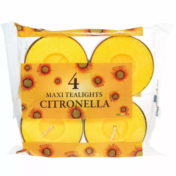 Prices Maxi Large Citronella Tealights Candles Fragranced Tea Lights Pk 4