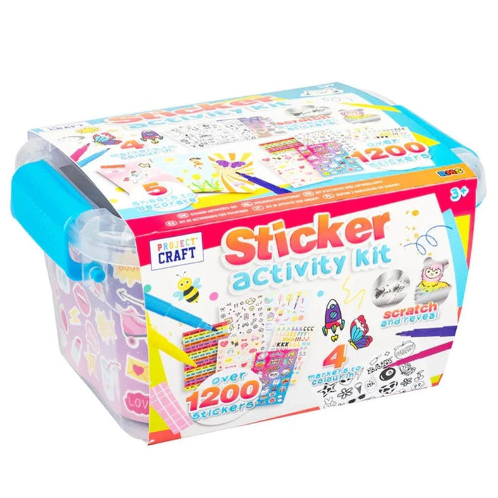 Sticker Activity Kit Box Over 1200 Stickers Craft Set Colouring Kids Art