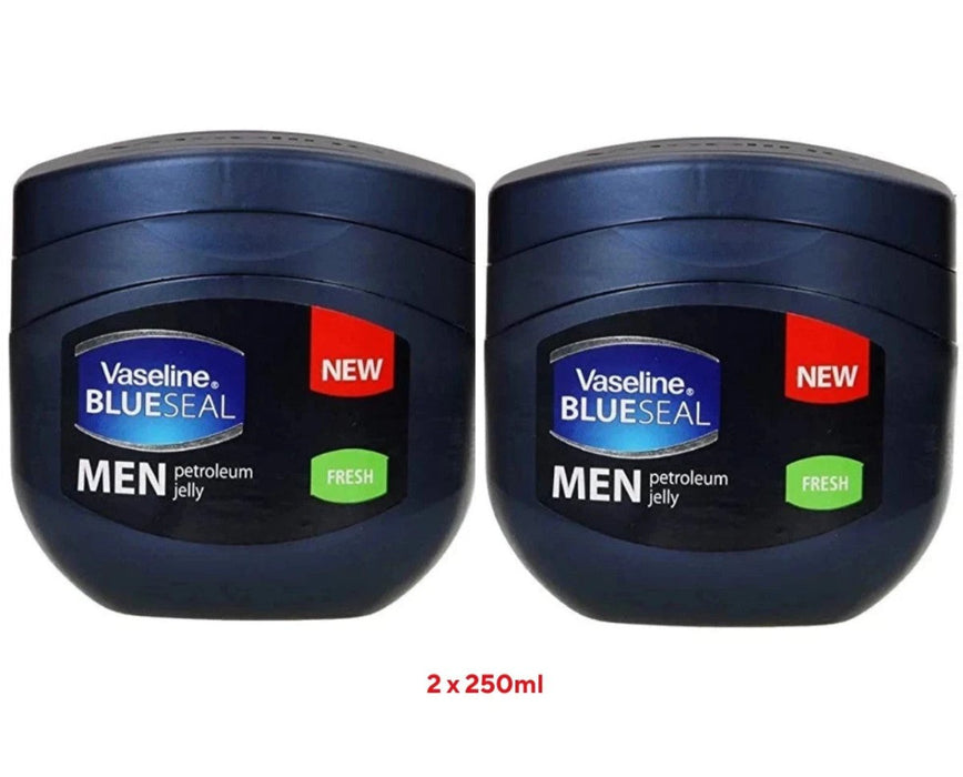 2 x 250ml Vaseline BLUE SEAL Men FRESH Petroleum Jelly for Dry Sensitive skin