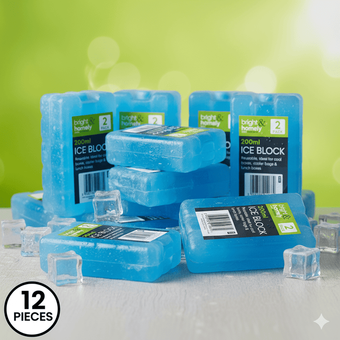 12 Reusable Ice Packs for Coolers & Lunchboxes Long-Lasting Freezer Blocks UK