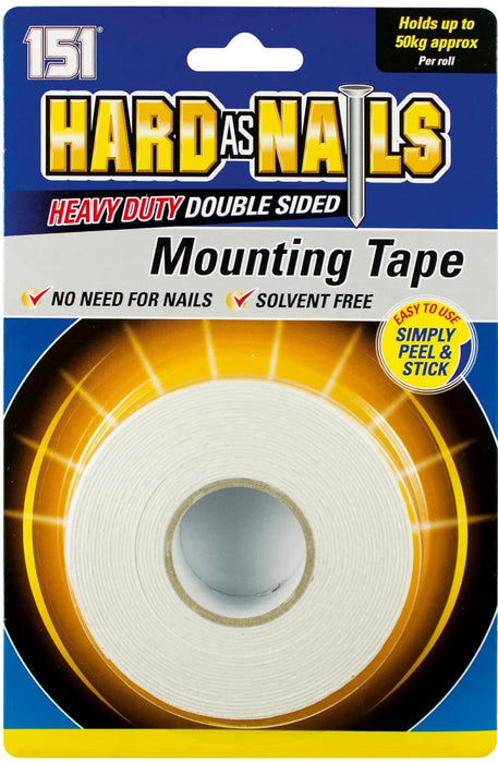 Double Sided Mounting Tape Hard As Nails Heavy Duty Hold Up To 50kg Interior.