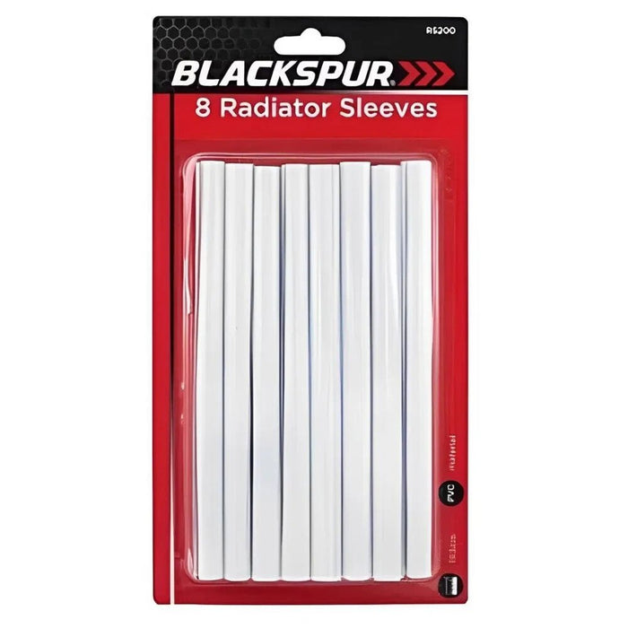 8 White Radiator Pipe Covers Sleeves Shrouds Snap Around Pipes Cover 19.5cm