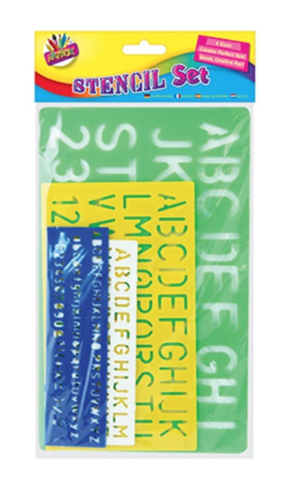 4Pcs Stencil Set 5mm to 30mm Alphabet Letters Number Plastic Large Lettering