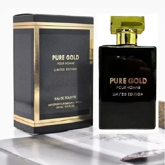 Pure Gold Men's Perfume Eau De Toilette 100ml Gift for Him Designer Fragrance