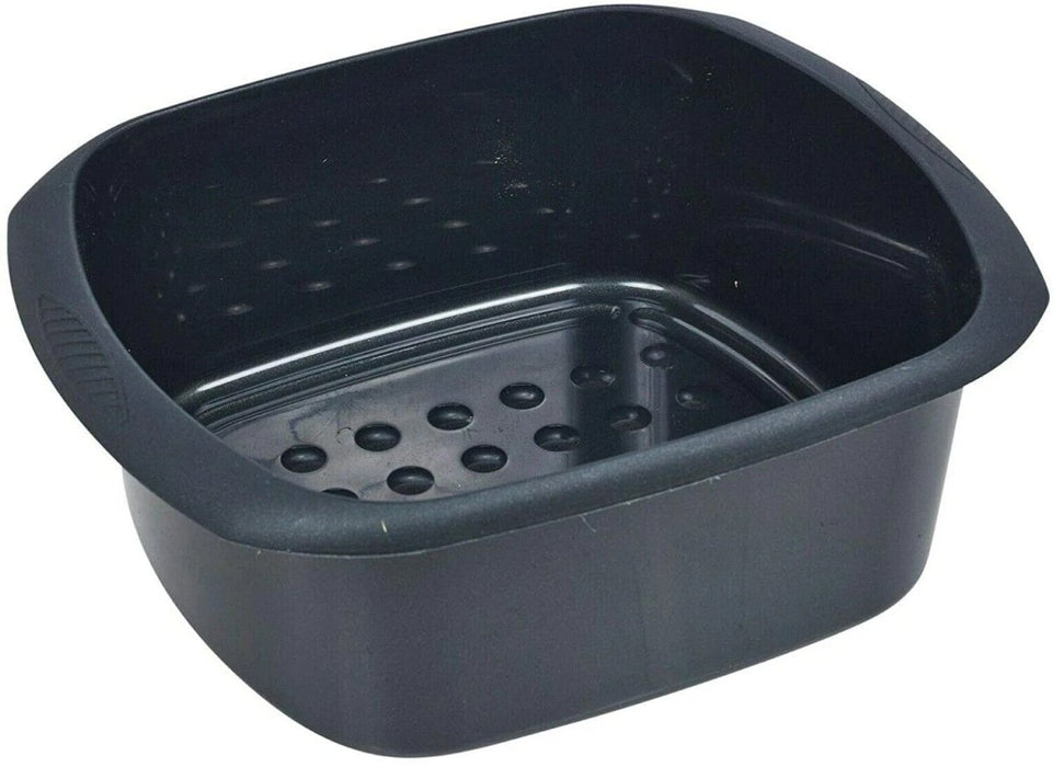 TML Rectangular Plastic Kitchen Home Cleaning Washing Up Sink Bowl 11L- Graphite